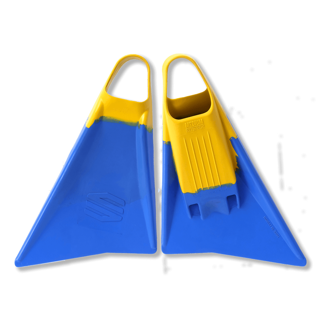 SNIPER BODYBOARDS MENACE SWIMFINS BLUE YELLOW