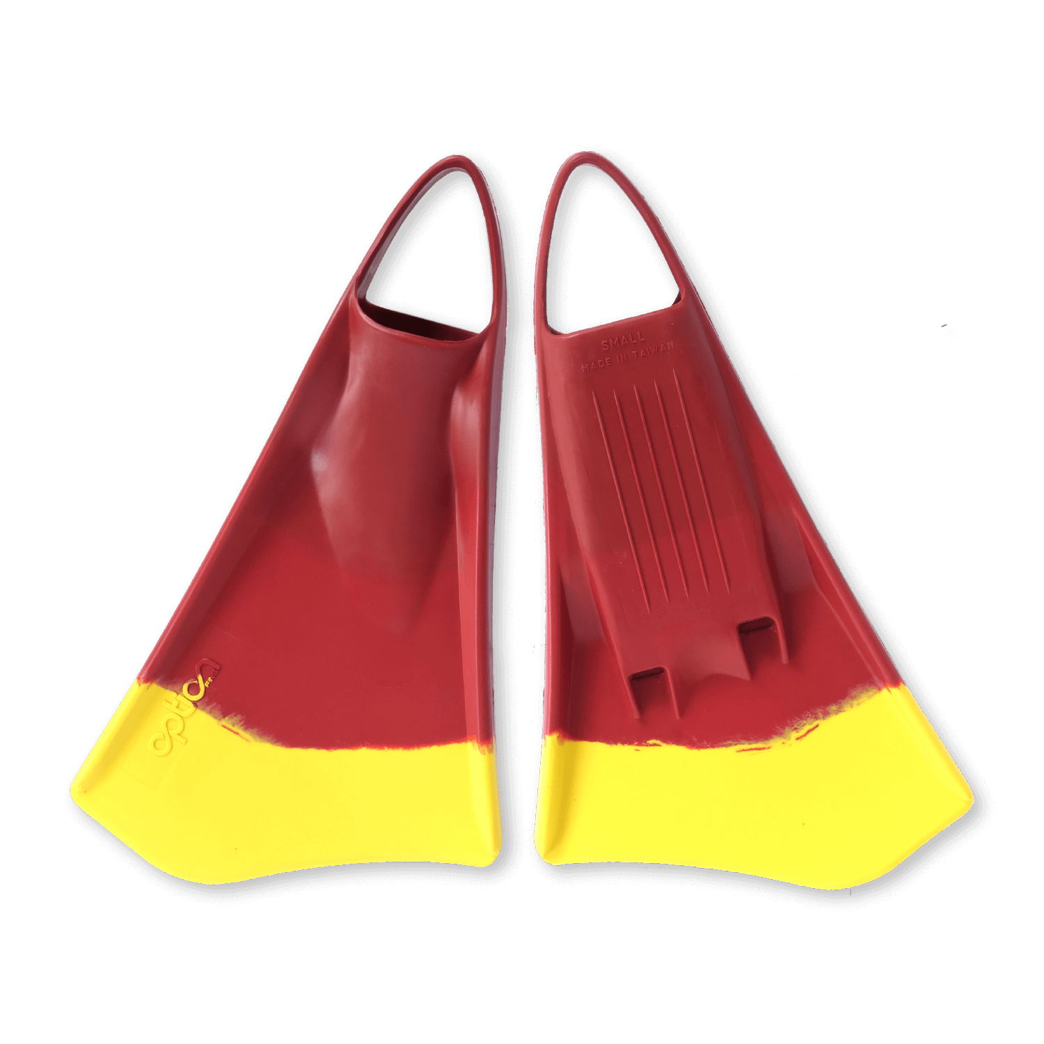 OPTION Mk2 COLORTAIL Red/Yellow - Swimfins | Sniper Bodyboards