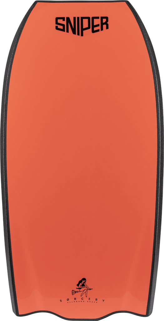 SNIPER BODYBOARDS SORCERY - COUNCIL ALL ROUND - ELITE SERIES BLACK FLURO RED