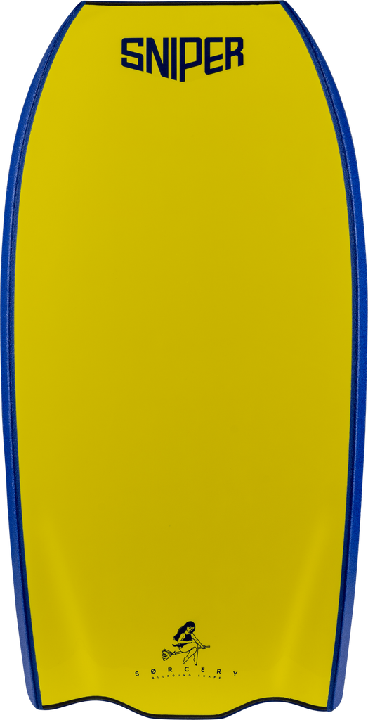 SNIPER BODYBOARDS SORCERY - COUNCIL ALL ROUND - ELITE SERIES DARK BLUE FLURO YELLOW