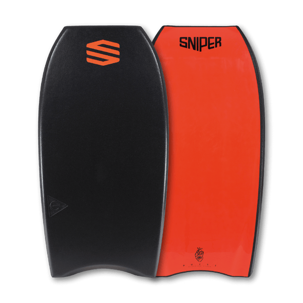 SNIPER BODYBOARDS PULSE - COUNCIL ALL ROUND - ELITE SERIES BLACK FLURO RED