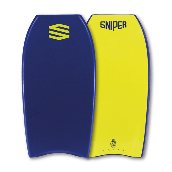 SNIPER BODYBOARDS PULSE - COUNCIL ALL ROUND - ELITE SERIES BLACK BLUE FLURO YELLOW