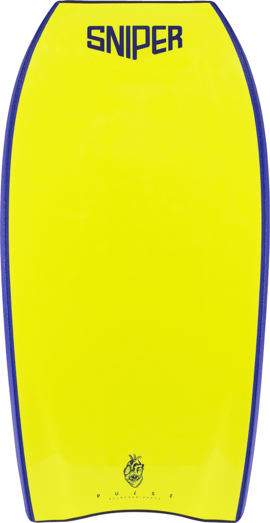 SNIPER BODYBOARDS PULSE - COUNCIL ALL ROUND - ELITE SERIES DARK BLUE FLURO YELLOW