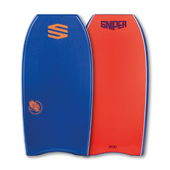 SNIPER BODYBOARDS SHENRON - ALL PURPOSE MODEL - IMPROVE SERIES  DARK BLUE FLURO RED