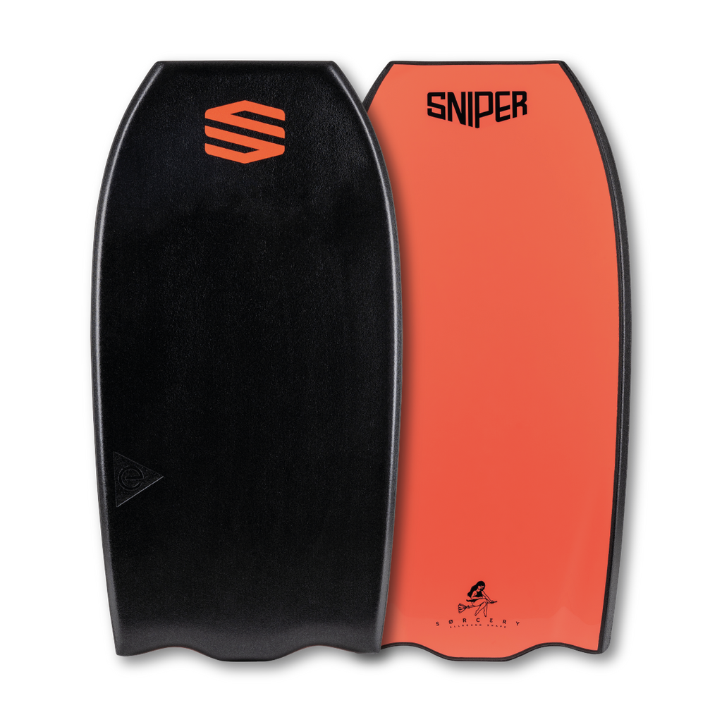 SNIPER BODYBOARDS SORCERY - COUNCIL ALL ROUND - ELITE SERIES BLACK FLURO RED