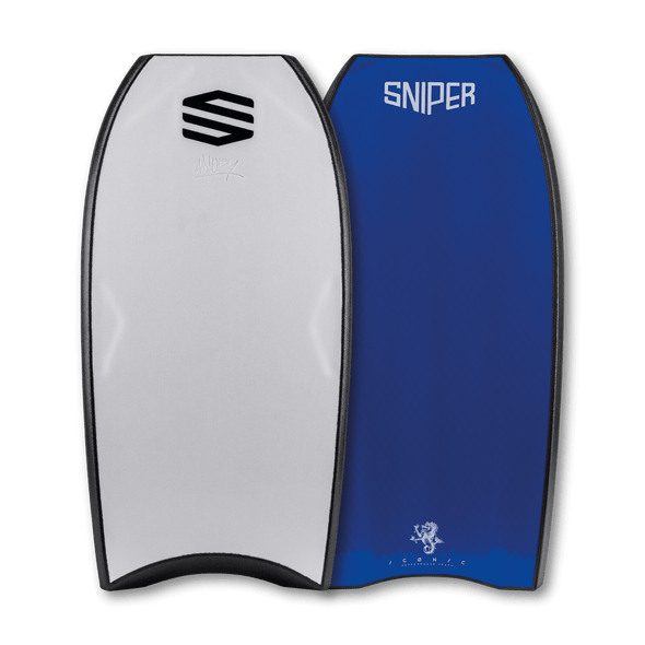 SNIPER BODYBOARDS ICONIC QAD - AMAURY LAVERNHE LIMITED EDITIONS PRO SERIES WHITE ELECTRIC BLUE