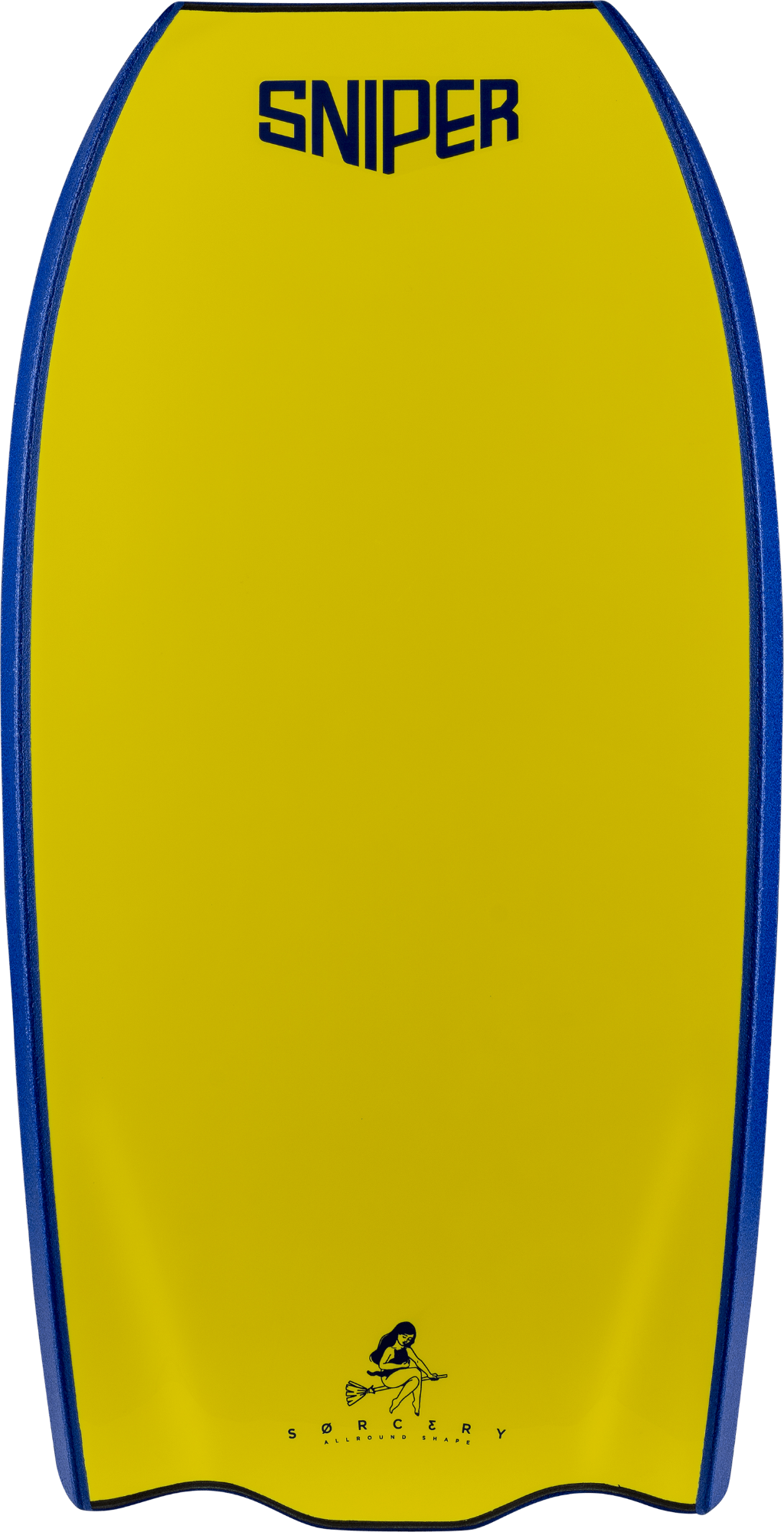 SNIPER BODYBOARDS SORCERY - COUNCIL ALL ROUND - ELITE SERIES DARK BLUE FLURO YELLOW