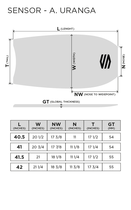 Bodyboard Sensor NXT PP MID Pro Series Alex Uranga