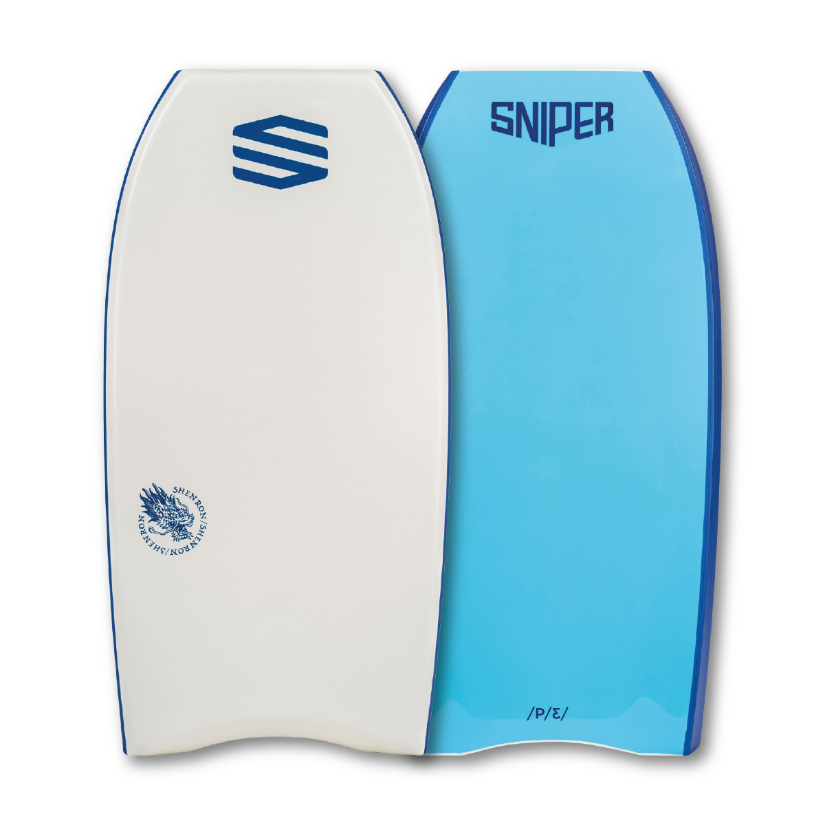 SNIPER BODYBOARDS SHENRON - ALL PURPOSE MODEL - IMPROVE SERIES WHITE AQUA BLUE