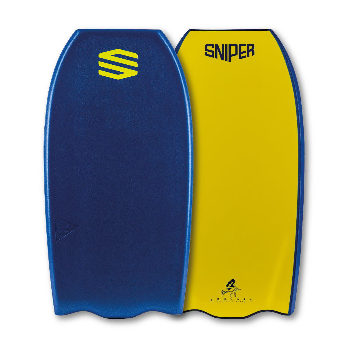 SNIPER BODYBOARDS SORCERY - COUNCIL ALL ROUND - ELITE SERIES DARK BLUE FLURO YELLOW
